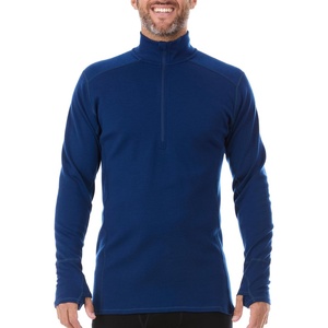 image:image100 Merino Wool  Mens Midweight Quarter Zip  Warm Pullover  MidlayerNavy Blue