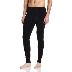 image:image100 Merino Wool Bottoms Mens Base Layer Pants  Long Johns  Thermal Underwear235 Midweight Black