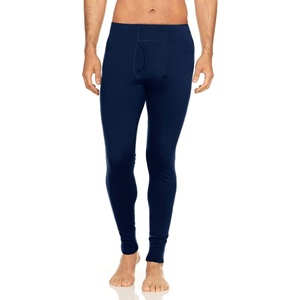 image:image100 Merino Wool Bottoms Mens Base Layer Pants  Long Johns  Thermal Underwear235 Midweight Navy Blue