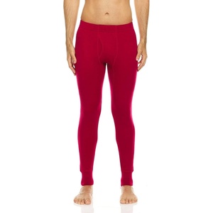 image:image100 Merino Wool Bottoms Mens Base Layer Pants  Long Johns  Thermal Underwear235 Midweight True Red