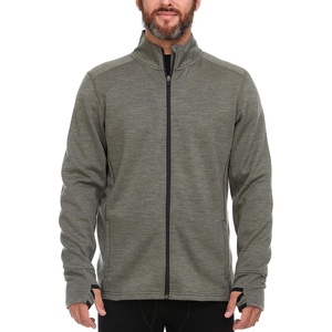 image:image100 Merino Wool Full Zip  Mens Expedition Zip UpGranite Green