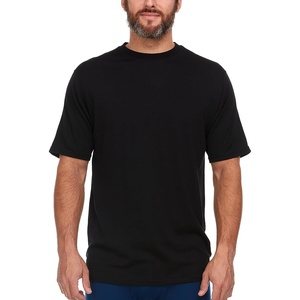 image:image100 Merino Wool Mens Lightweight TShirt  Crew Neck Short Sleeve ShirtBlack
