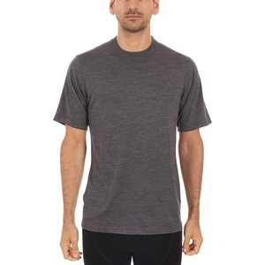 image:image100 Merino Wool Mens Lightweight TShirt  Crew Neck Short Sleeve ShirtCharcoal Grey
