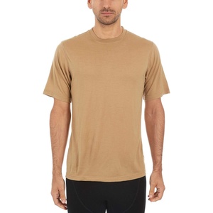 image:image100 Merino Wool Mens Lightweight TShirt  Crew Neck Short Sleeve ShirtDesert Sand