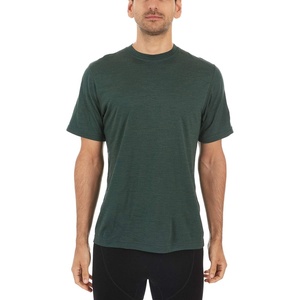 image:image100 Merino Wool Mens Lightweight TShirt  Crew Neck Short Sleeve ShirtForest Green