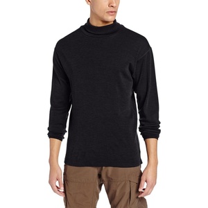 image:image100 Merino Wool Mens Turtleneck  Midweight Long Sleeve Base LayerBlack