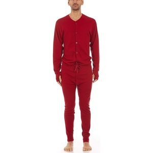 image:image100 Merino Wool Union Suit  Mens Midweight Thermal Base LayerTrue Red
