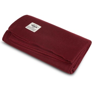 image:imageCamp Throw Blanket  80 Recycled Wool  Buffalo Plaid  Warm Throw Blanket  Thick  Washable  62W x 80L  Brown and Tan PlaidBurgundy