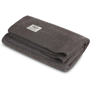 image:imageCamp Throw Blanket  80 Recycled Wool  Buffalo Plaid  Warm Throw Blanket  Thick  Washable  62W x 80L  Brown and Tan PlaidCharcoal Gray