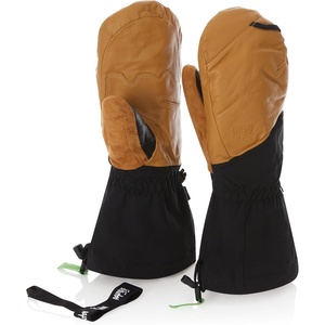 image:imageHeavyweight Mittens  Ski Mitts  Warm Breathable Winter Mittens  Wool InsulationTanBlack