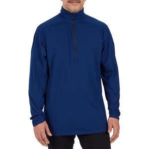 image:imageMens Microweight 14 Zip Mock Neck  Base Layer Shirt  Merino Wool Thermal TopNavy Blue