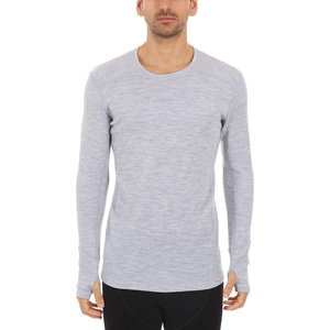 image:imageMens Midweight Base Layer Long Sleeve Shirt  85 Merino Wool  Moisture Wicking CrewAsh Gray