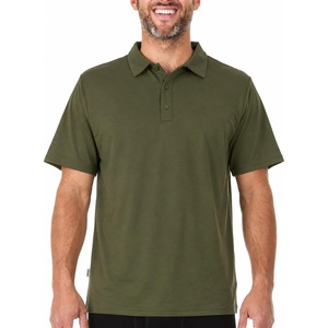 image:imageMens Polo Shirt  Merino Wool  Golf Shirt  Work ShirtOlive Drab
