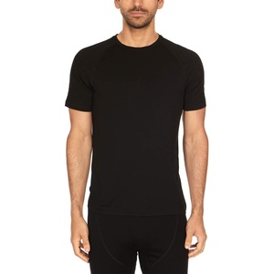 image:imageMerino Wool Mens Micro Weight Raglan TShirt  Short Sleeve Athletic Shirt  AntiOdor  Moisture WickingBlack