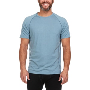 image:imageMerino Wool Mens Micro Weight Raglan TShirt  Short Sleeve Athletic Shirt  AntiOdor  Moisture WickingSlate Blue