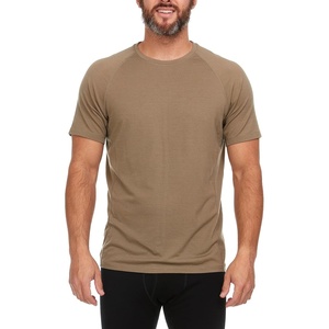 image:imageMerino Wool Mens Micro Weight Raglan TShirt  Short Sleeve Athletic Shirt  AntiOdor  Moisture WickingTan 499