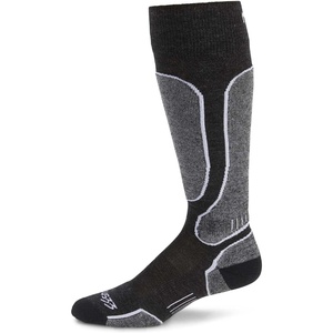 image:imageMinus33 Merino Wool Mountain Heritage Elite Light Snowboard Socks  Made in the USA  NoSlip Over the Calf SocksBlack
