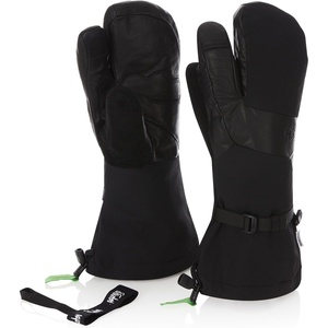 image:imageMinus33 Merino Wool Trigger Finger Mittens  Three Finger Mitts  Classic Ski and Snowboarding Gloves  Warm and BreathableBlack