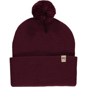 image:imageMinus33 Midweight Everyday Knit Cuff Pom Beanie  100 Merino Wool Winter HatBurgundy