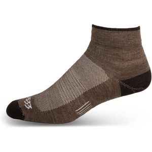 image:imageUSA Made  Ankle Socks  Trail Running Socks  Merino Wool  Mountain HeritageS13 Micro Weight Coffee