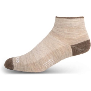 image:imageUSA Made  Ankle Socks  Trail Running Socks  Merino Wool  Mountain HeritageS13 Micro Weight Oatmeal