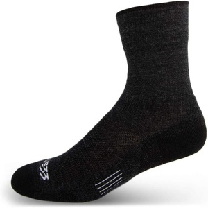 image:imageUSA Made  Micro Cushion Crew Socks  Hiking Socks  Merino Wool  Mountain HeritageS35 Micro  Cushion Black