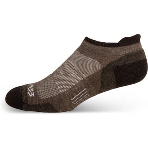 image:imageUSA Made  Micro Cushion No Show Tab Socks  Running Socks  Merino Wool  Mountain HeritageS32 Micro  Cushion Coffee