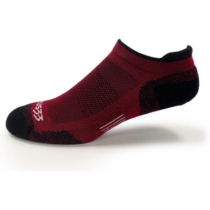 image:imageUSA Made  Micro Cushion No Show Tab Socks  Running Socks  Merino Wool  Mountain HeritageS32 Micro  Cushion True Red