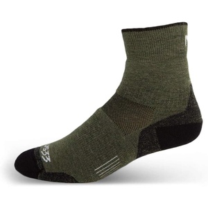 image:imageUSA Made  Mini Crew Socks  Hiking Socks  Merino Wool  Mountain HeritageS54 Lightweight Olive Drab