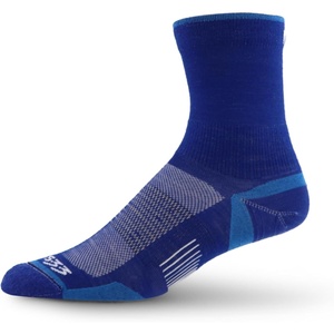 image:imageUSA Made  Running Mini Crew Socks  Merino Wool Micro No No Cushion  Moisture Wicking Running SockBlue