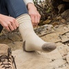 image:imageMerino Wool Crew Hiking Sock  Moisture WickingNatural Tan