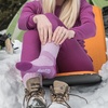 image:imageMerino Wool Crew Hiking Sock  Moisture WickingRadiant Violet