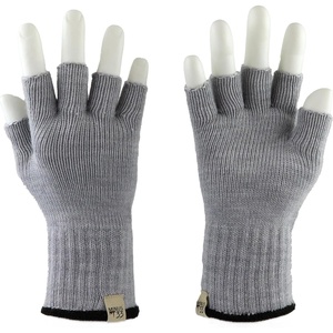 image:imageMerino Wool Fingerless Gloves  Hunting and Fishing LinerAsh Gray