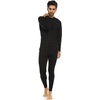 image:image100 Merino Wool  Mens Heavyweight Top and Bottom  Thermal Base Layer Set  Black  XLarge