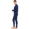image:image100 Merino Wool  Mens Heavyweight Top and Bottom  Thermal Base Layer Set  Navy Blue  XXLarge
