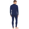 image:image100 Merino Wool  Mens Heavyweight Top and Bottom  Thermal Base Layer Set  Navy Blue  XXLarge