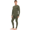 image:image100 Merino Wool  Mens Heavyweight Top and Bottom  Thermal Base Layer Set  Olive Drab  XXLarge