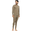 image:image100 Merino Wool  Mens Lightweight Top and Bottom  Thermal Base Layer Set  Tan 499  Small