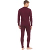 image:image100 Merino Wool  Mens Midweight Top and Bottom  Thermal Base Layer Set  Burgundy  XXLarge