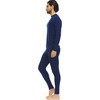 image:image100 Merino Wool  Mens Midweight Top and Bottom  Thermal Base Layer Set  Navy Blue  XLarge