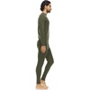 image:image100 Merino Wool  Mens Midweight Top and Bottom  Thermal Base Layer Set  Olive Drab  Large