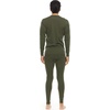 image:image100 Merino Wool  Mens Midweight Top and Bottom  Thermal Base Layer Set  Olive Drab  XXLarge