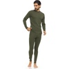 image:image100 Merino Wool  Mens Midweight Top and Bottom  Thermal Base Layer Set  Olive Drab  XXLarge