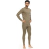 image:image100 Merino Wool  Mens Midweight Top and Bottom  Thermal Base Layer Set  Tan 499  Large