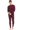 image:image100 Merino Wool  Mens Midweight Top and Bottom  Thermal Base Layer Set  Burgundy  XXLarge