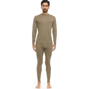 image:image100 Merino Wool  Mens Midweight Top and Bottom  Thermal Base Layer Set  Tan 499  Large